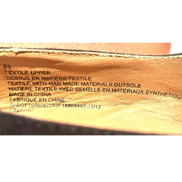 MOSSIMO VALLIE BLACK & WHITE PATTERNED WEDGE HEEL - OPEN TOE - ANKLE CLASP - 9.5 - Picture 9 of 9